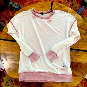 Dear John distressed sweatshirt top